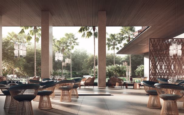 Detail of the elegant interior design.